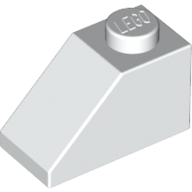 [New] Slope 45 2 x 1, White. /Lego. Parts. 3040